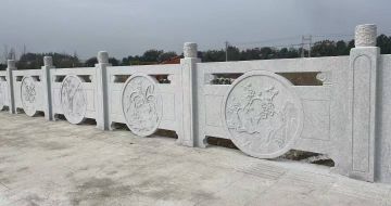郑州芝麻白河道栏杆 石材栏杆