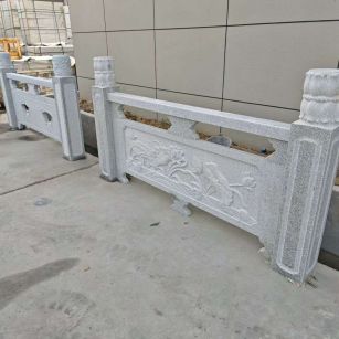 郑州芝麻白河道栏杆 石材栏杆