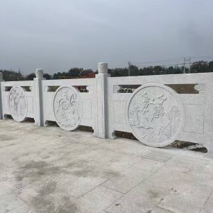 郑州芝麻白河道栏杆 石材栏杆