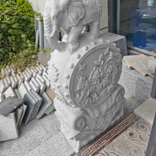 郑州芝麻白抱鼓石 庭院抱鼓石