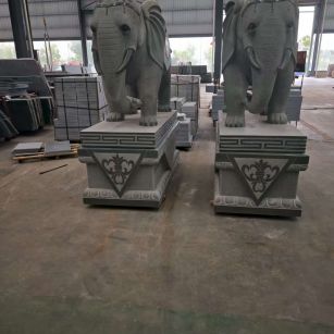 郑州芝麻灰花岗岩对象 芝麻白芝麻灰大象