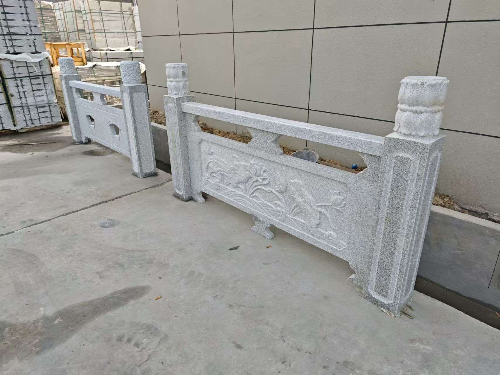 郑州芝麻白河道栏杆 石材栏杆