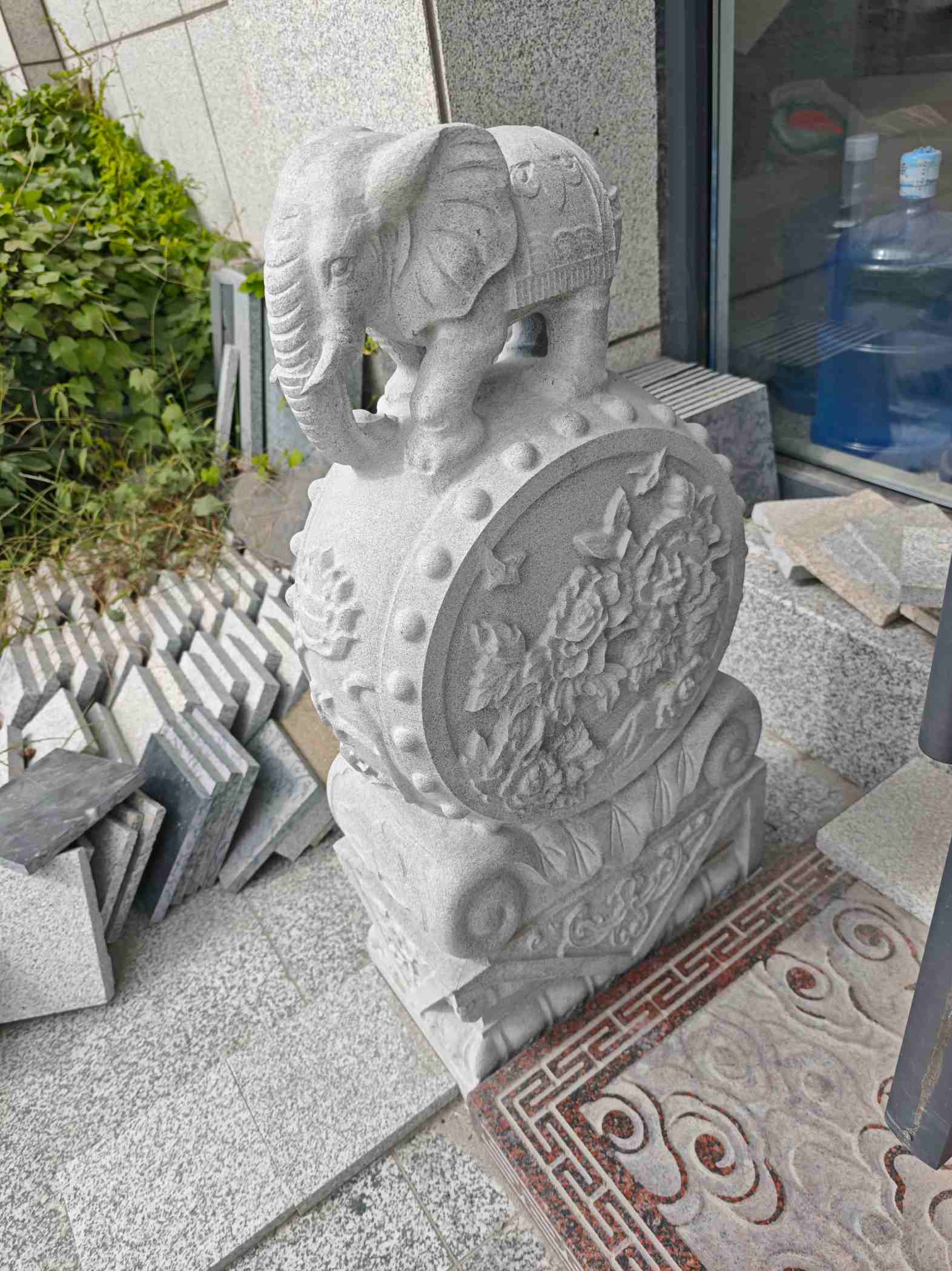 郑州芝麻白抱鼓石 庭院抱鼓石