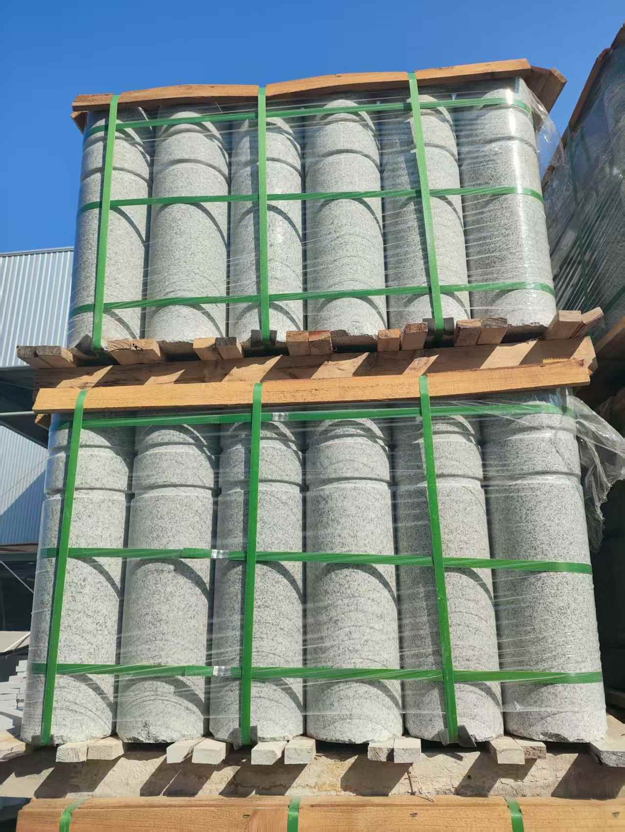 郑州挡车柱芝麻白 挡车石